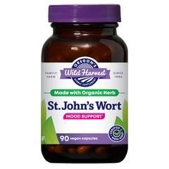 Oregon's Wild Harvest St John's Wort bottle front view supports daily mood and emotional well-being.