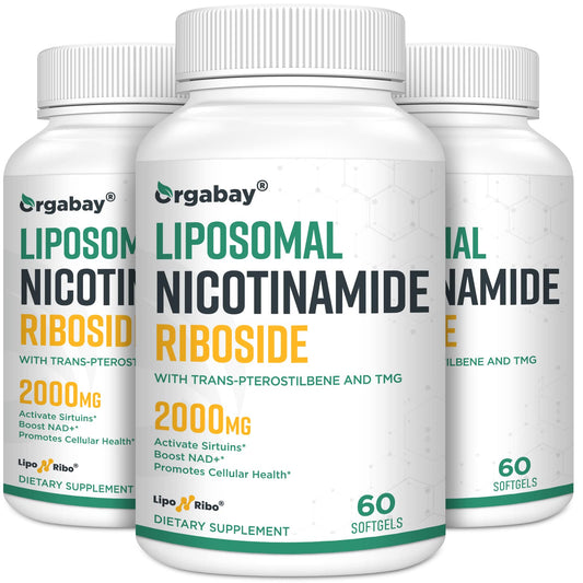 Orgabay liposomal nicotinamide riboside bottle with capsules for absorption