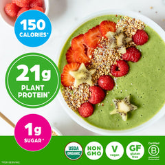 Orgain measuring scoop in action illustrating convenient serving sizes