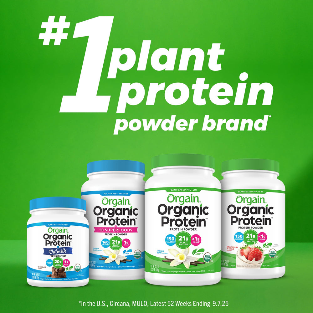 Protein powder poured over fresh fruit for a healthy snack.