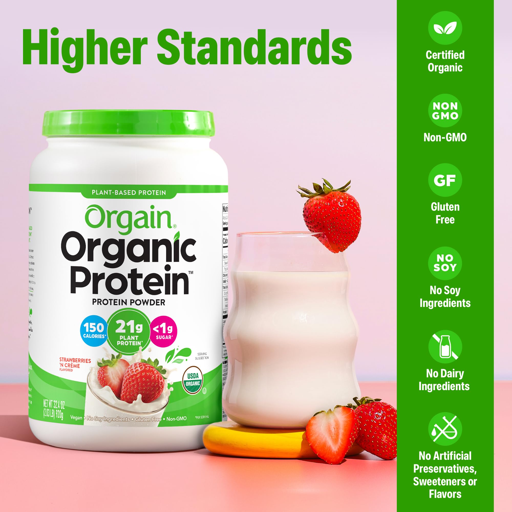 Orgain USDA Organic label confirms clean, plant-based ingredients