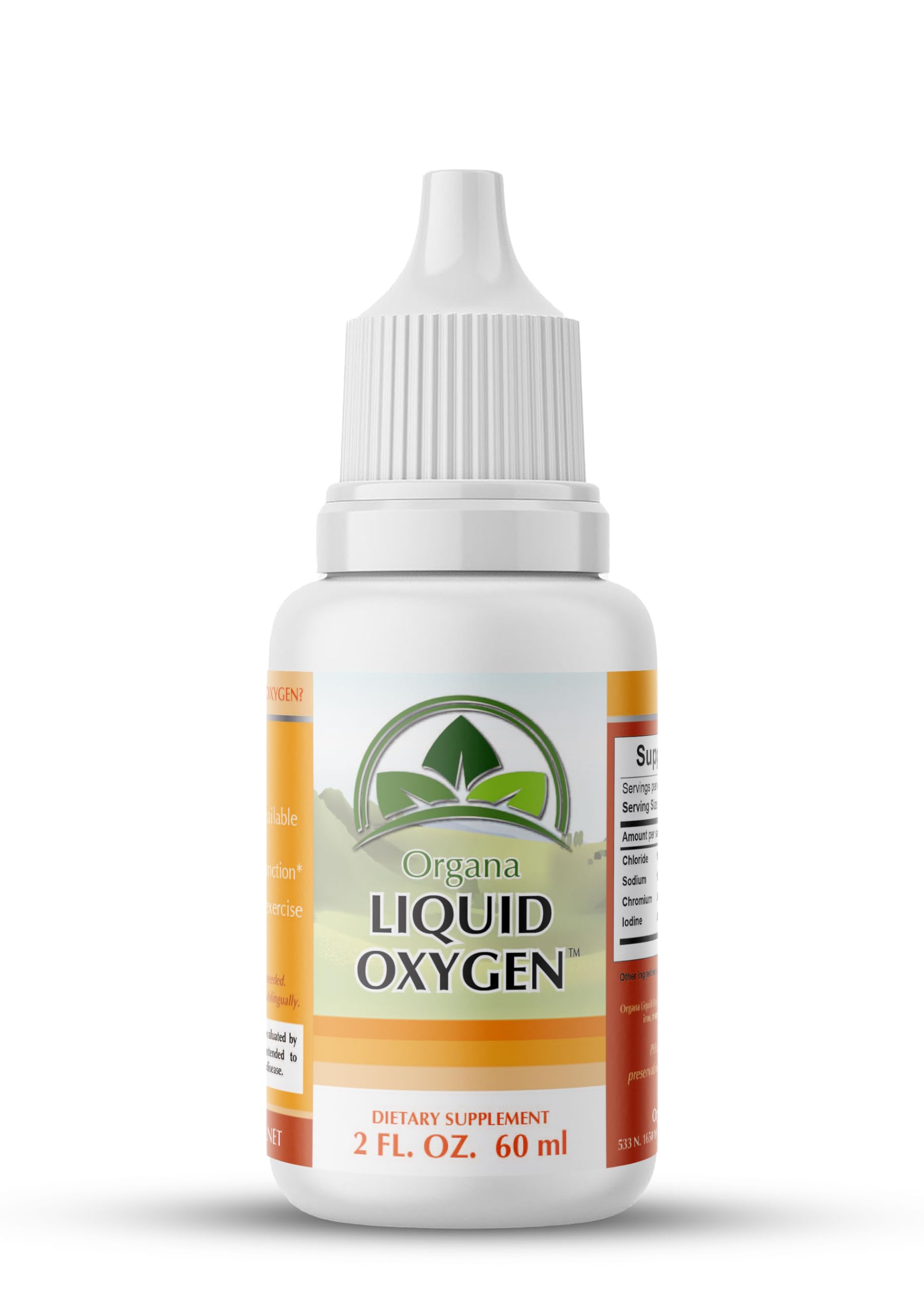 Organa Liquid Oxygen Drops bottle front view for daily wellness