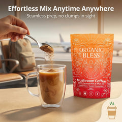 Organic Bless MCT oil energy coffee promotes clean energy