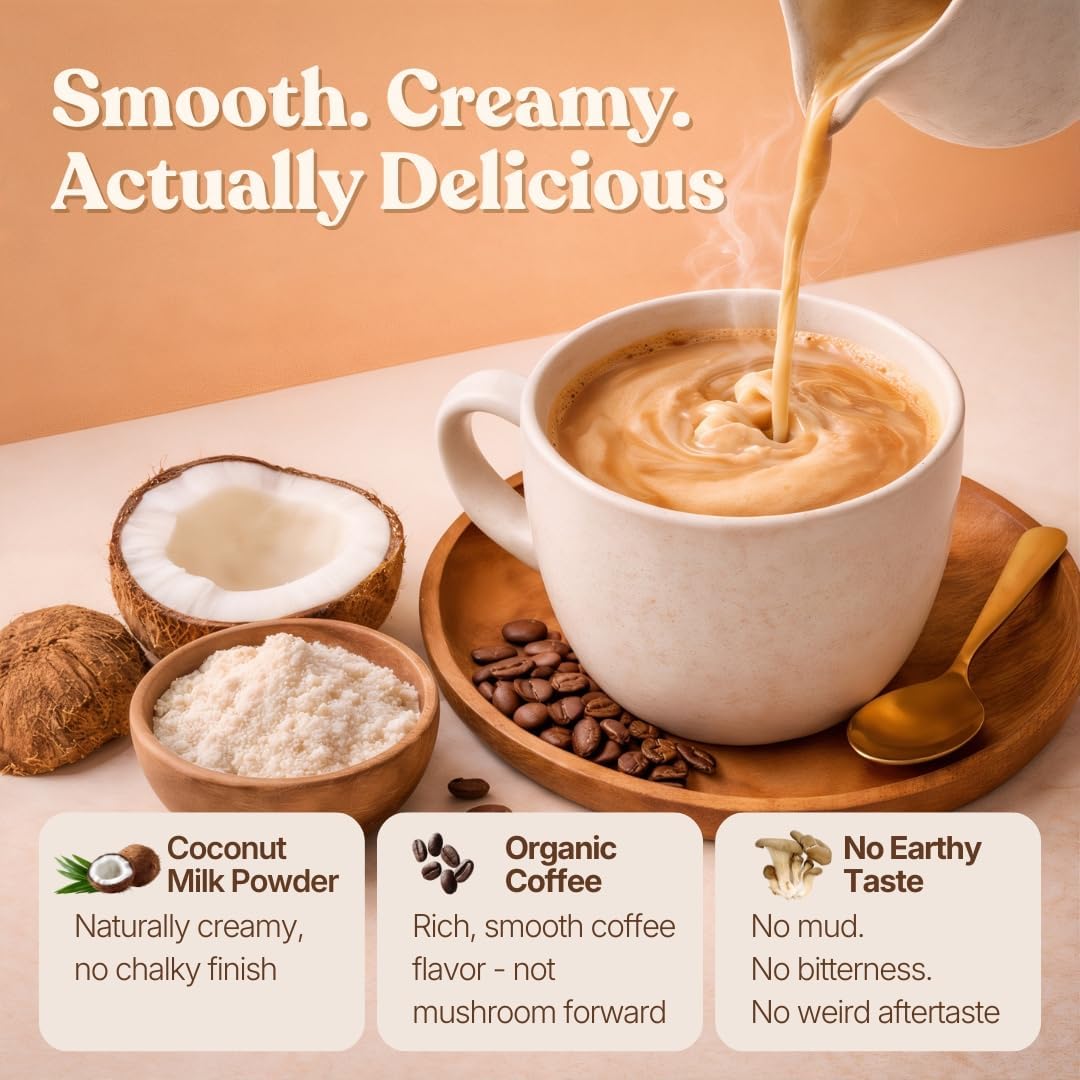 Organic Bless scooped powder on spoon ready to blend