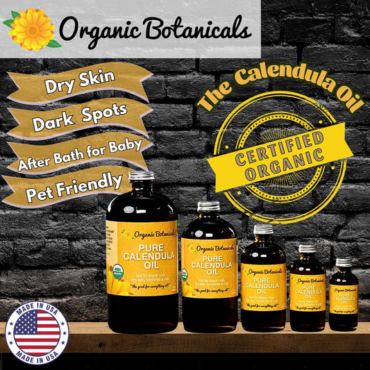Organic Botanicals Calendula Oil dropper for precise dosing and routine care.