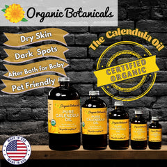 Organic Botanicals Calendula Oil dropper for precise dosing and routine care.