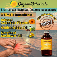 Organic Botanicals Calendula Oil for hair and scalp nourishes conditioning and softness.