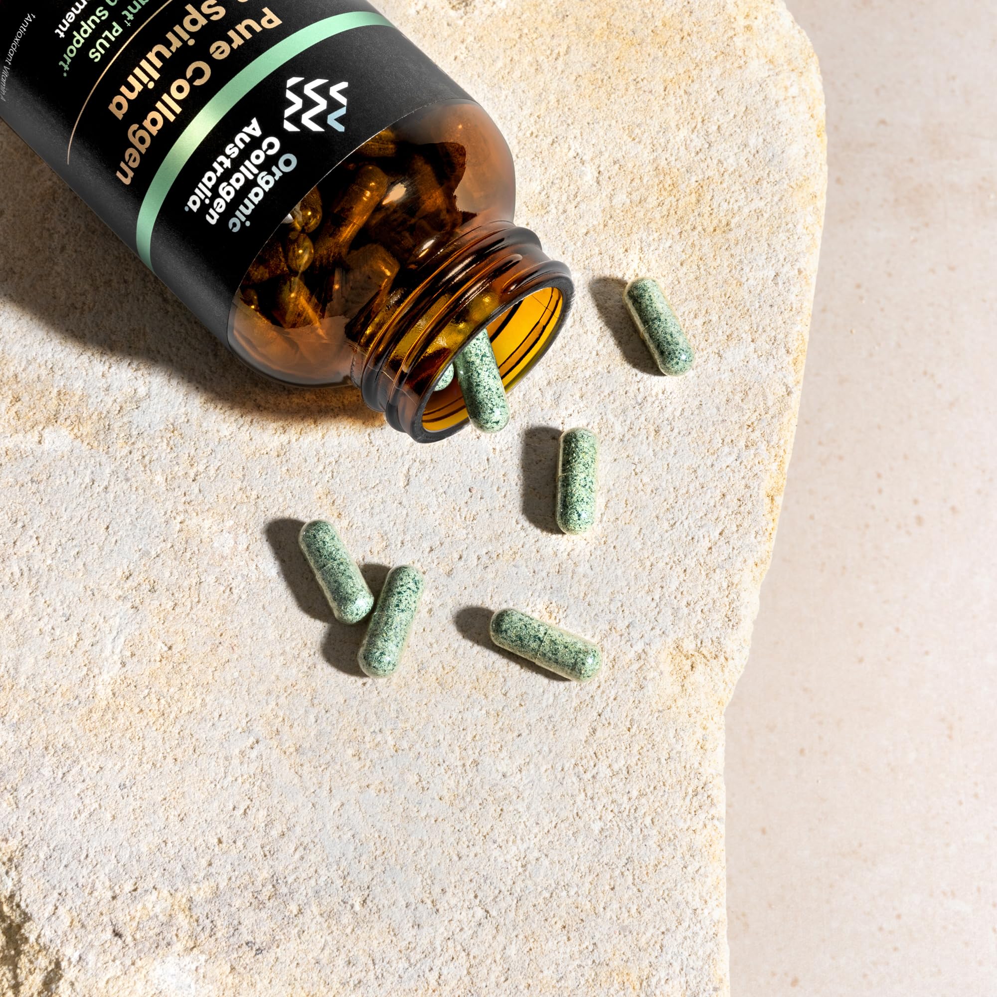 Organic Collagen Australia kitchen counter featuring capsules for daily routine.