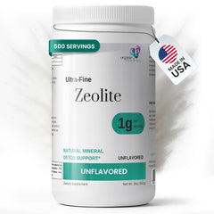 Organic Excellence Zeolite powder bottle for daily gut health support