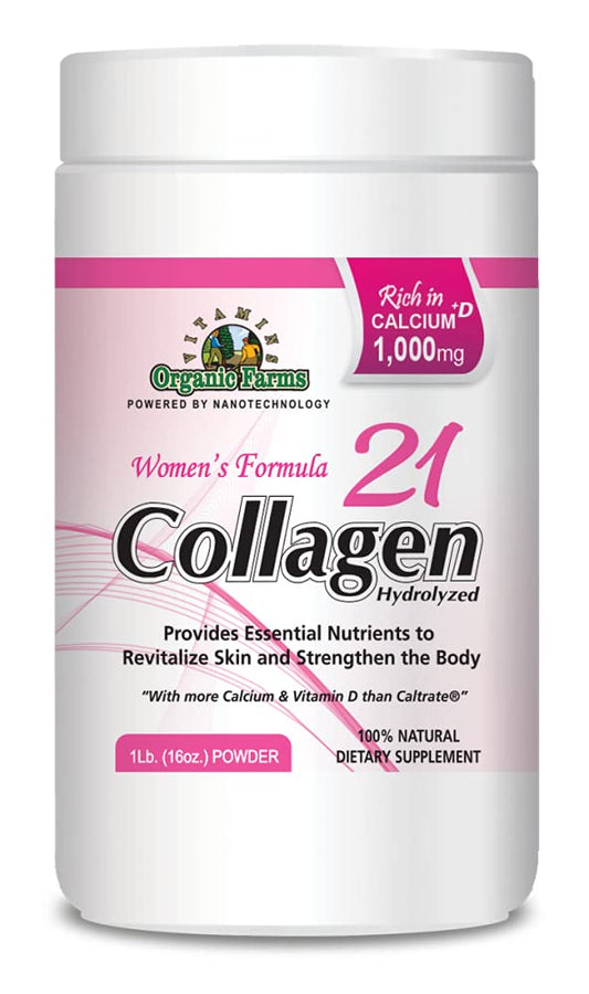 Organic Farms Vitamins Collagen 21 women pills for skin vitality and nails