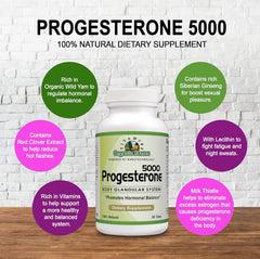 Organic Farms Vitamins Progesterone 5000 kit4 packaging shows four bottles for a complete routine.