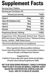 Organic Farms Vitamins Progesterone 5000 tablets closeup for easy daily wellness.
