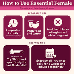 ORGANIC INDIA Essential Female packaging box signals organic integrity and trust.