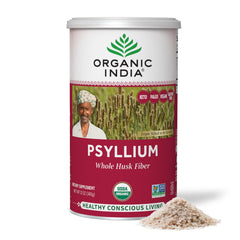 Organic India Psyllium powder eco-friendly farming highlights sustainable sourcing