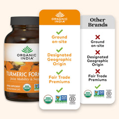 Organic India Turmeric Curcumin label closeup emphasizes Kandhamal Haldi origin