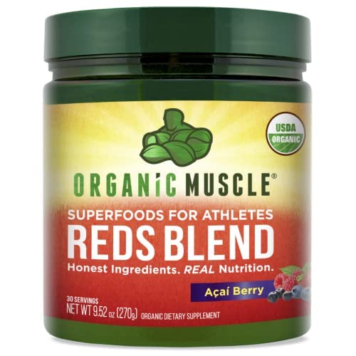 Kitchen counter with Organic Muscle Reds Powder ready for daily use.
