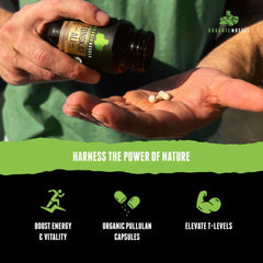Organic Muscle Tongkat Ali capsules show USDA organic quality for vitality.