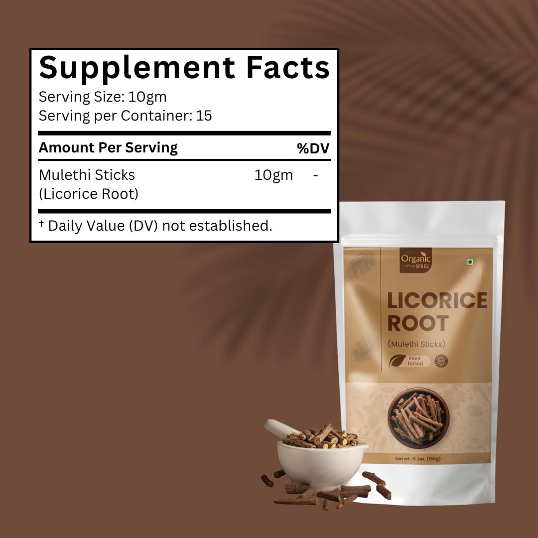 Organic Spree Licorice roots close-up – textured roots for homemade decoctions.