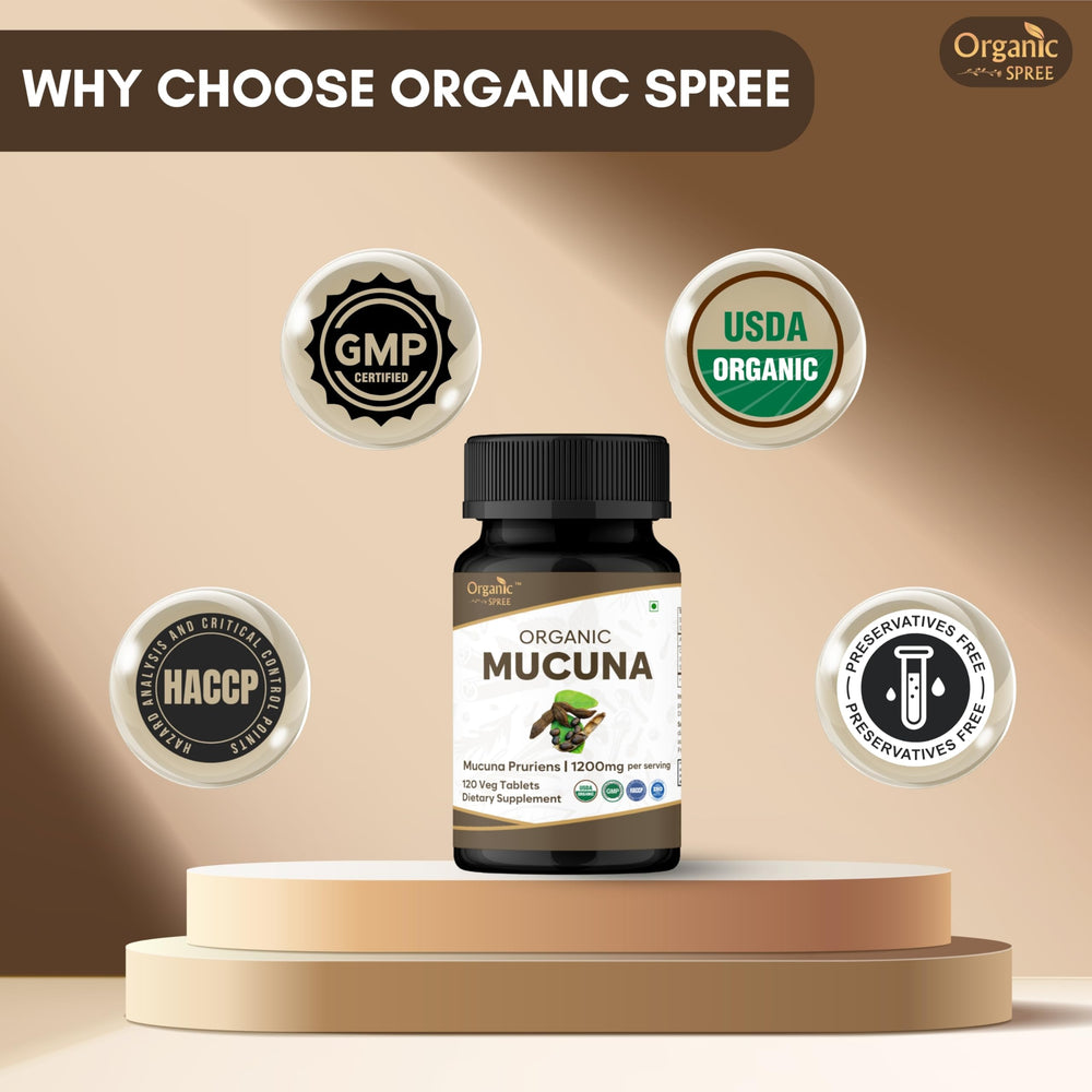Organic Spree Mucuna being third-party tested for safety and quality.