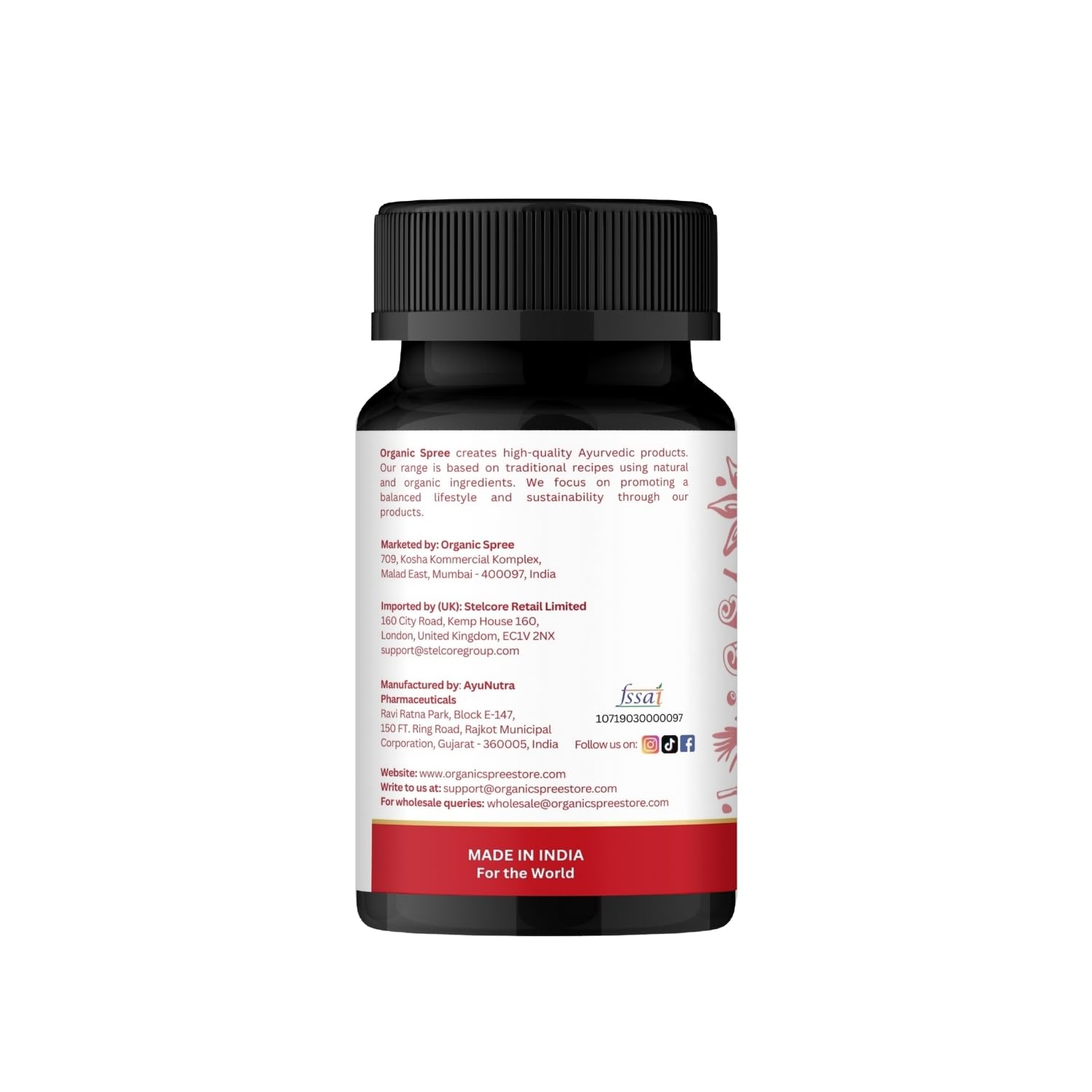 Organic Spree Mukta Vati vegetarian-friendly formula shown for everyday use