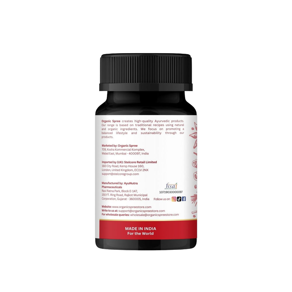 Organic Spree Mukta Vati vegetarian-friendly formula shown for everyday use