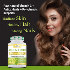 Bottled supplement beside green leaves communicates natural ingredients