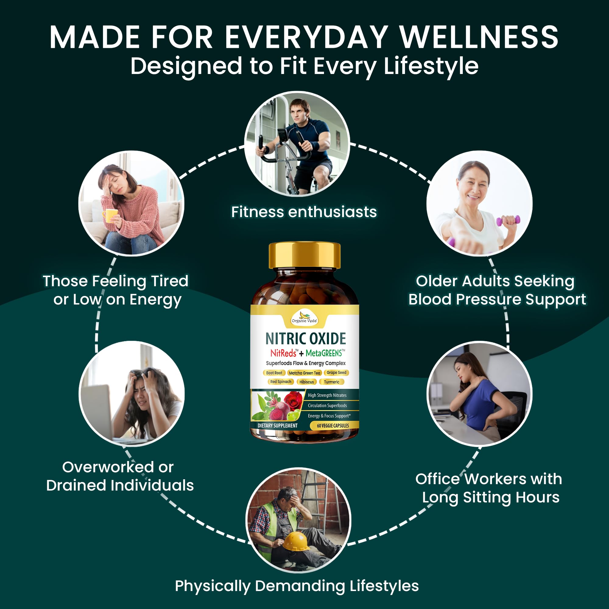 Organic Veda Pomegranate Hibiscus polyphenols image hinting cardiovascular-support polyphenol blend