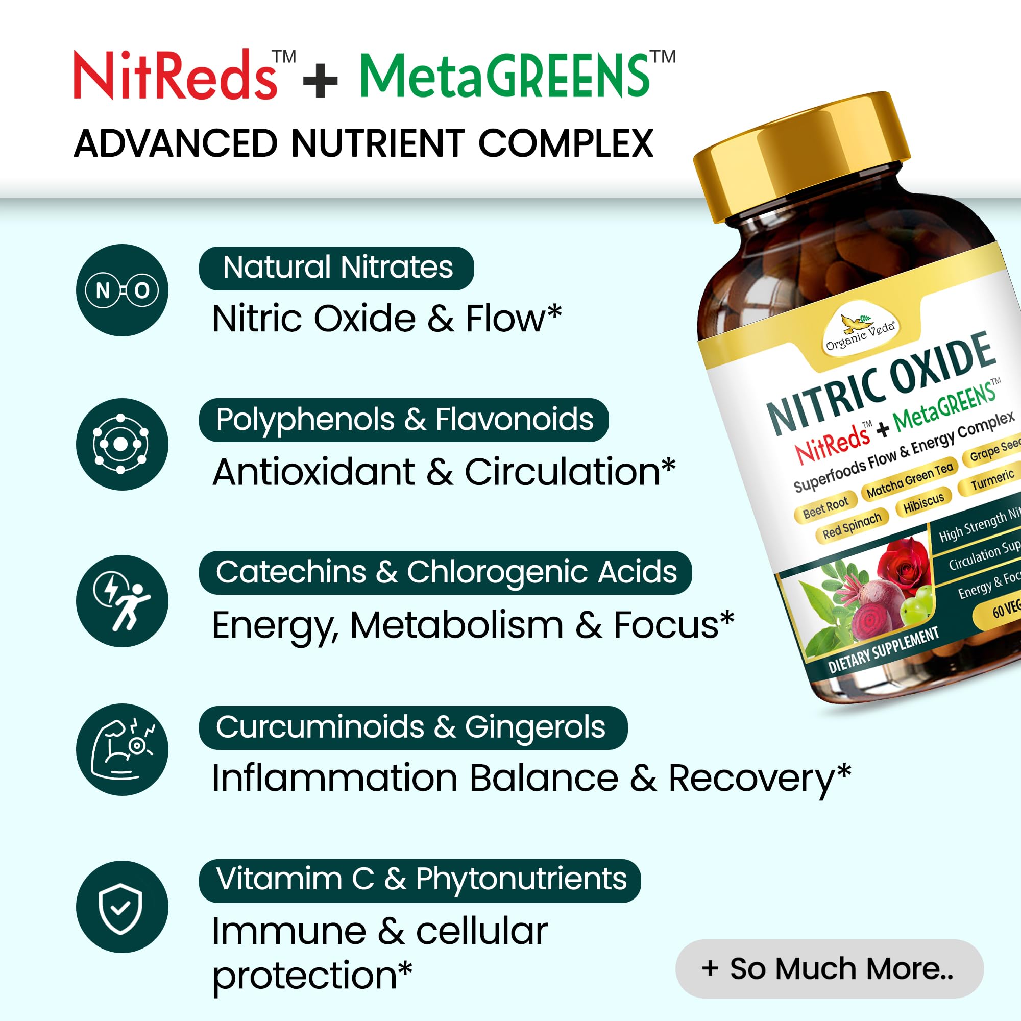 Organic Veda vegan clean-label capsules highlighting plant-based quality