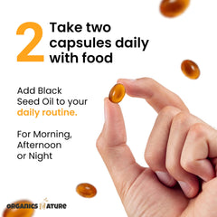 Organics Nature bottle emphasizes cold-pressed purity and potency.