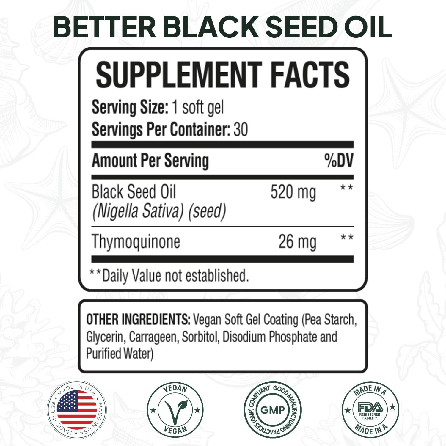 Organics Ocean Better Black Seed Oil bottle pour illustrates easy daily use.
