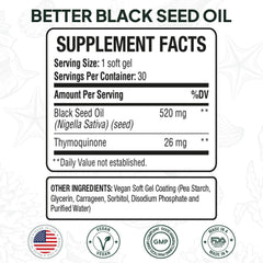 Organics Ocean Better Black Seed Oil bottle pour illustrates easy daily use.