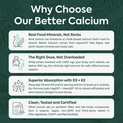 Organics Ocean Better Calcium third-party testing seal for purity and safety.