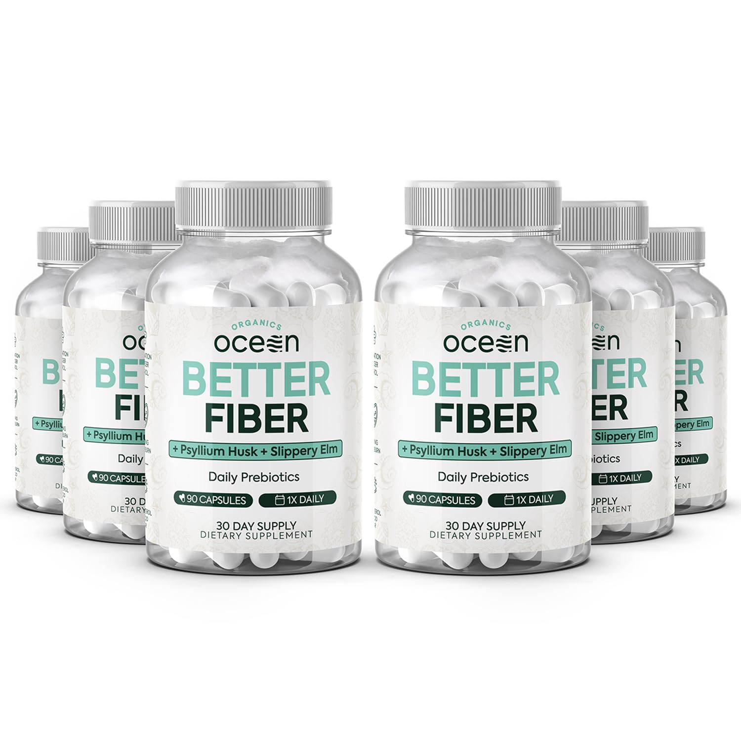 Organics Ocean Better Fiber bottle front with daily digestion support
