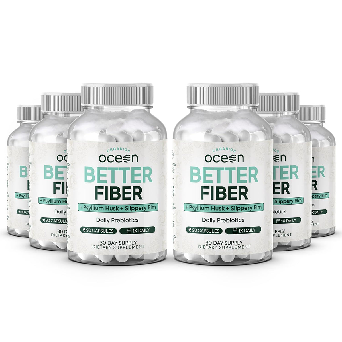 Organics Ocean Better Fiber bottle front with daily digestion support