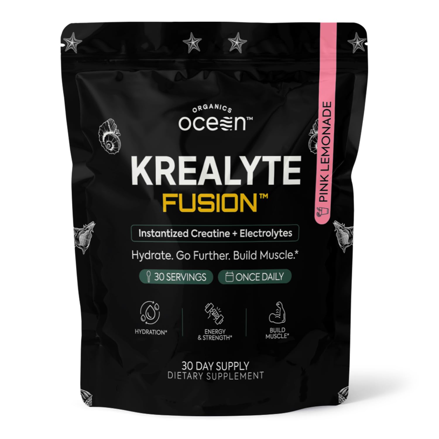 Organics Ocean Krealyte Fusion bottle for hydration and performance