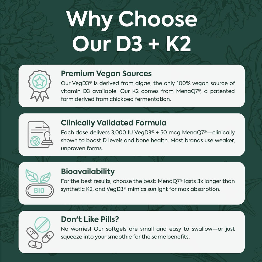 Morning routine scene featuring Organics Ocean D3 + K2 for mood support.