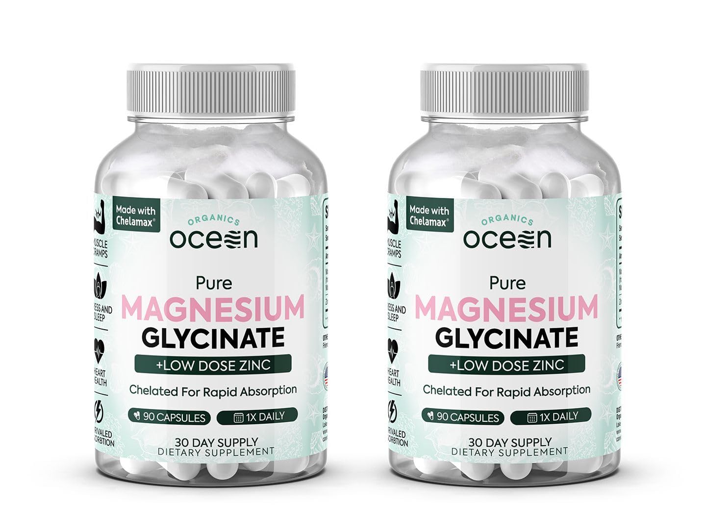 Organics Ocean bottle with easy-to-swallow capsules for daily support.