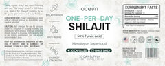 Organics Ocean Shilajit capsule close-up emphasizing simple daily dosing