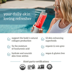 Organic non-GMO ingredients in Organifi Glow packaging