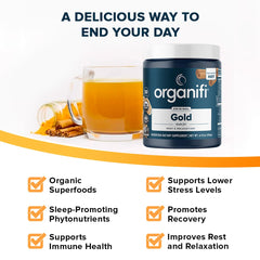 Organifi Gold mushrooms reishi and turkey tail suggest body recovery potential