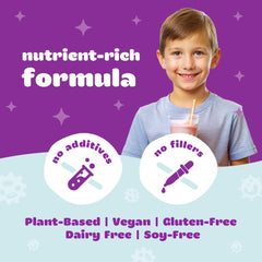 Organifi Kids Protect powder dissolving into water for a tasty berry drink