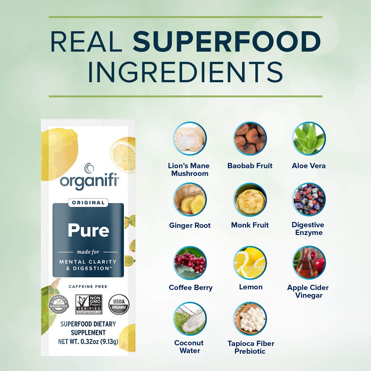 Organifi Pure Smart Packs immunity boost for steady daily wellness.