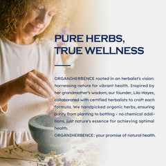 ORGANIHERBENCE easy-use dropper demonstrates simple daily intake