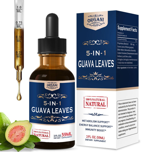 ORGANIHERBENCE herbal liquid drops bottle closeup for metabolism support