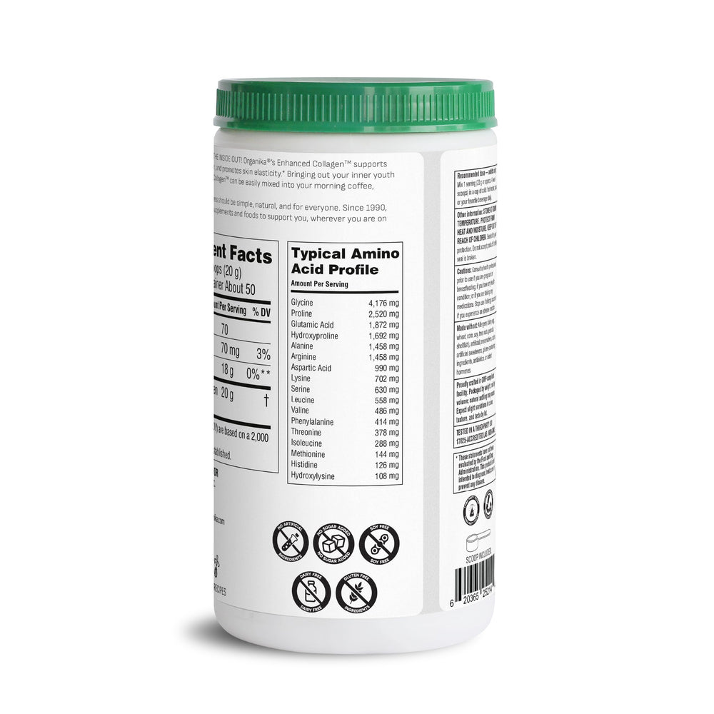 Organika collagen powder dissolves in coffee to support daily wellness