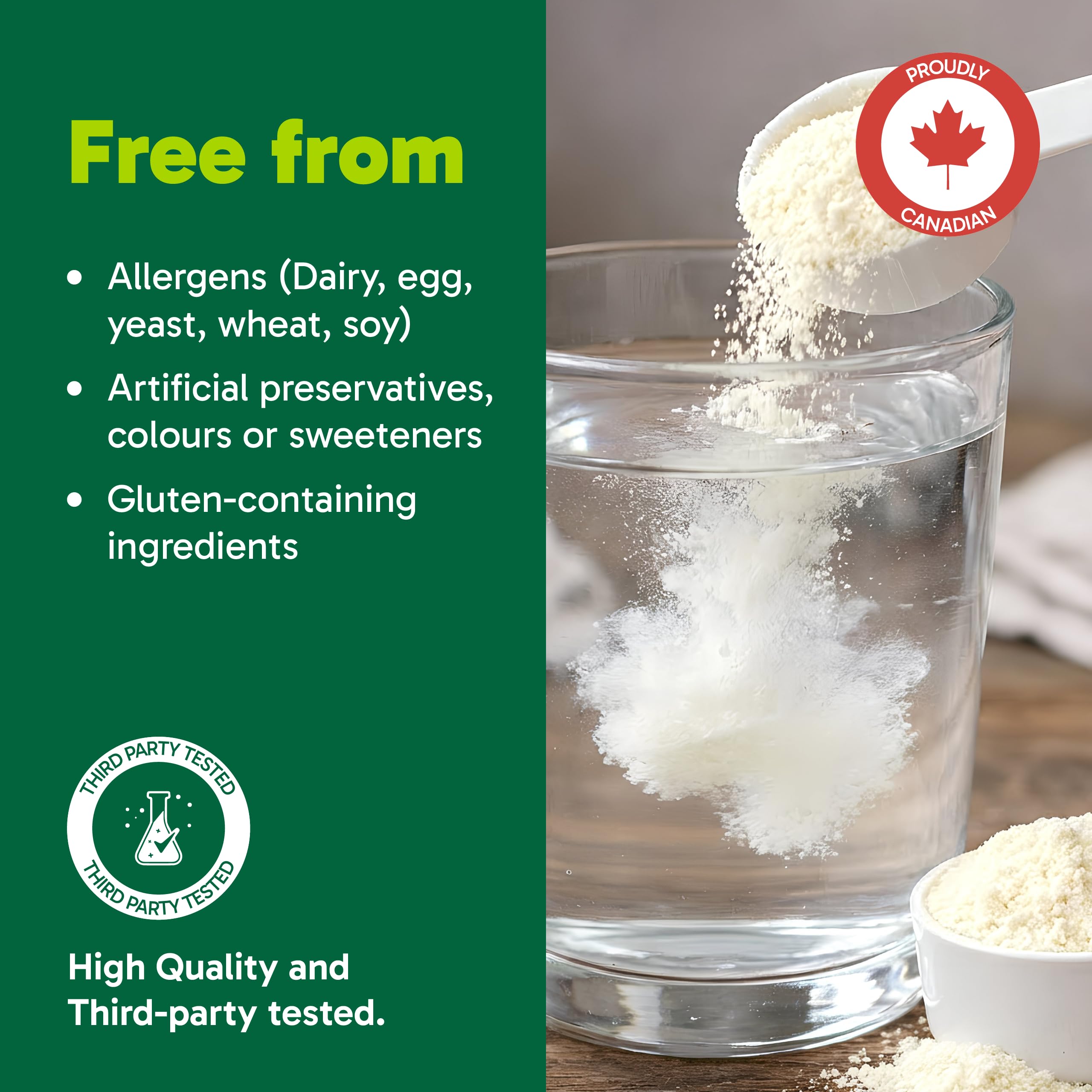 Organika creatine powder being stirred in a glass after training for smooth consumption.