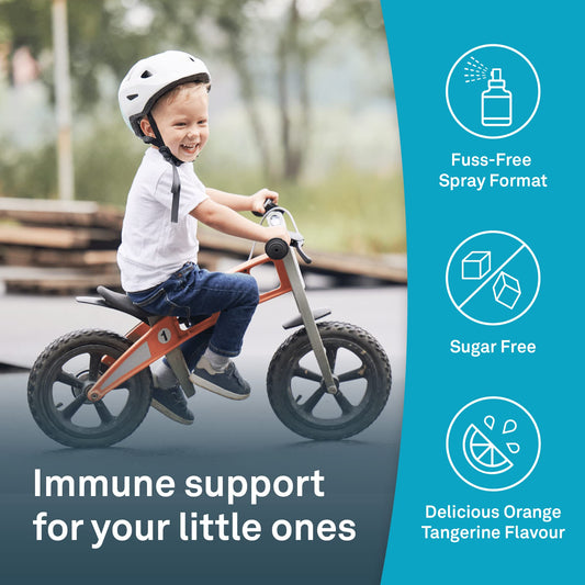 Organika Kids Zinc Spray dispenser-action shot for quick spray use.