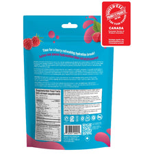 Organika Pure Electrolytes Raspberry packaging on shelf signaling a sugar-free hydration option.