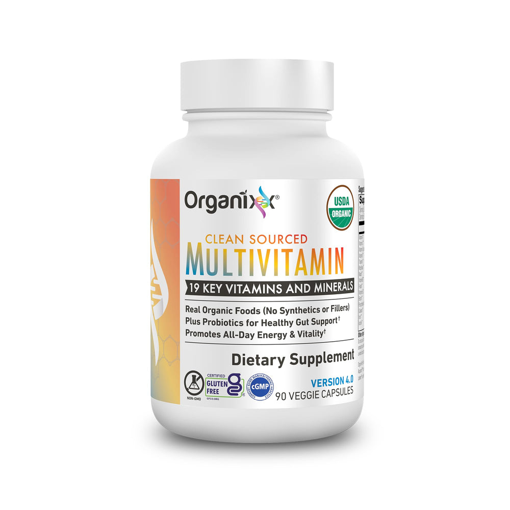 Organixx product scene showing 90 vegan capsules on shelf for daily wellness