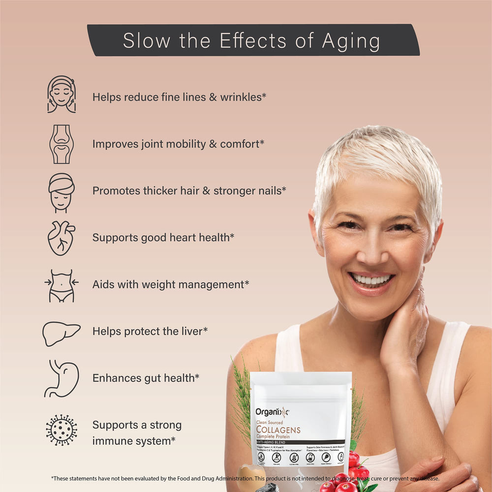 Organixx Clean Sourced Collagen in coffee mug illustrates seamless beverage integration.